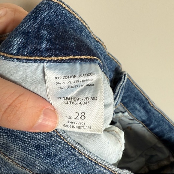 Hidden Los Angeles High Waisted Wide Leg Medium Wash Denim Blue Jeans 28 NWOT - Picture 7 of 7